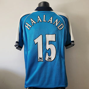 HAALAND 15 Manchester City Shirt - Medium 38/40 - 1999/2001 - Jersey