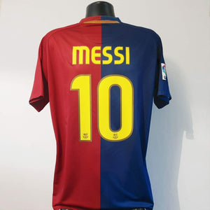 MESSI 10 Barcelona Shirt - Medium - 2008/2009 - Nike Jersey Treble